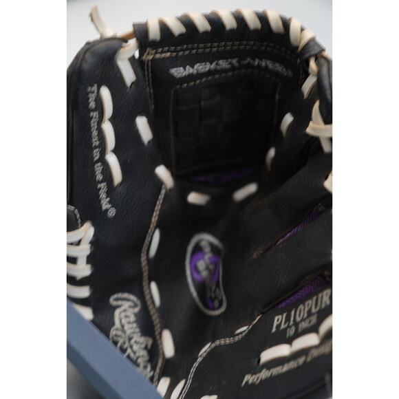 RAWLINGS Girls Youth 10" Baseball Glove Purple Players PL10PUR fits right hand - Picture 3 of 7